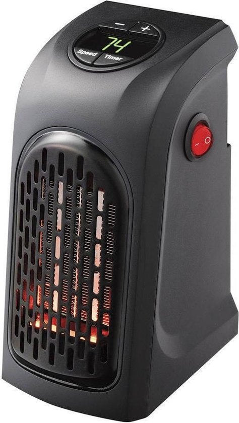 Ontel Handy Heater - Elektrische Mini-Heizung für die Steckdose - 500 W - Kompakter Ofen mit Fernbedienung - Mini-Heizung