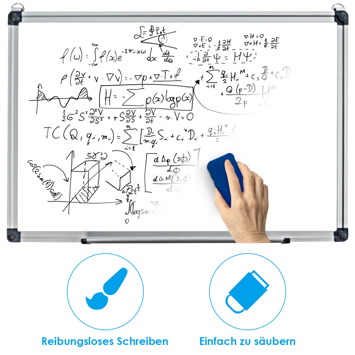 Coast Whiteboard Magnette Table schreibt Tafel Wandtafel Memoboard mit Aluminiumrahmen 60 x 40 cm