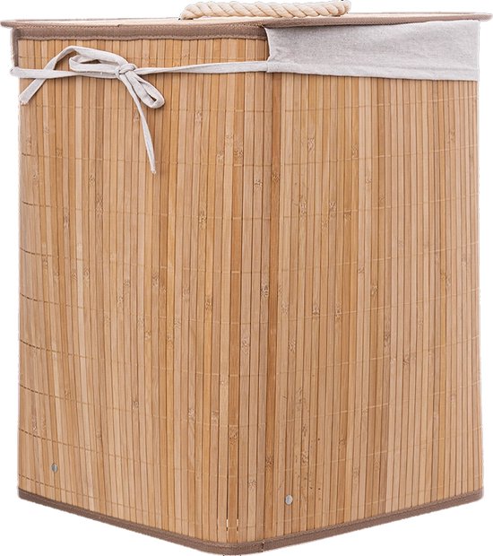 Wäschekorb aus Bambus, Eckmodell, 48 Liter – Laundry Basket Corner