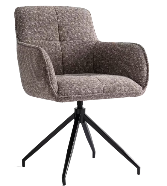 Criks Design Charly Esstisch-Drehstuhl | Braun | 63 x 63 x 52 cm