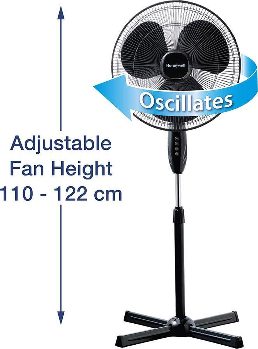 Honeywell - HSF1630E4 - Stativventilator - 110- 122 cm - Schwarz