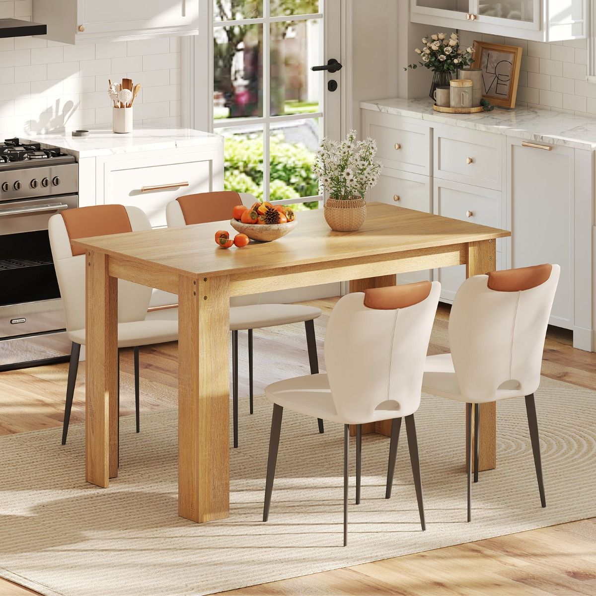 Coast Esstisch – rechteckig – 4 bis 6 Personen – Holz – natur – 120 x 70 x 75 cm