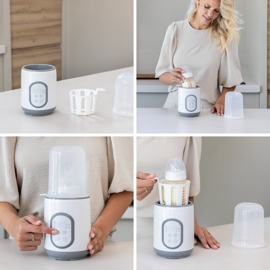 Qwali Tragbarer Babyflaschenwärmer - für unterwegs und im Auto - schnelle und sichere Flaschenerwärmung - ideal für Reisen und zu Hause