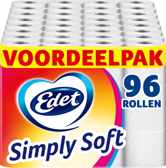 Edet Simply Soft Toilettenpapier - 96 Rollen - Vorteilspackung