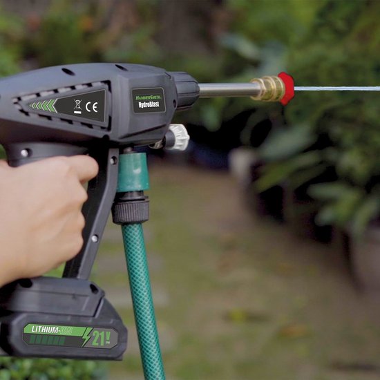 Hammersmith HydroBlast 2-in-1-Autowaschpistole – Kabellos - Mit wiederaufladbarem Akku - Für die Garten-, Fahrzeug- und Außenreinigung