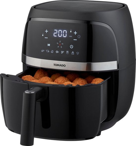 Tomado TAF3202B - Heißluftfritteuse - 3,2 Liter Fassungsvermögen - Digitalanzeige - 500g Pommes frites - PFAS frei - Best Buy - Aug & Nov 2024