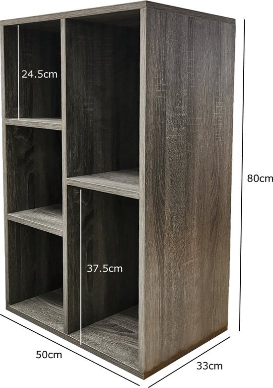 Aufbewahrungsschrank für LP-Schallplatten, CDs und DVDs – Bücherregal – Regál mit offenen Fächern – Wandschrank