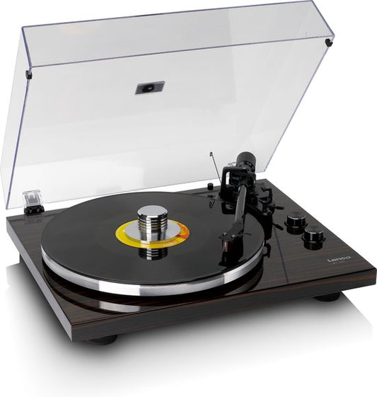 Lenco Plattenspieler mit Bluetooth - Ortofon 2M Red Cartridge und Anpressgewicht - Lenco Expertise Linie - LBT-345WA - Braun