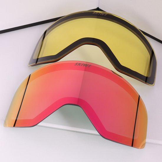 Skiwi Flashback Skibrille - Skibrille Herren/Damen - Antibeschlag - 2 magnetische Gläser - Kratzfest