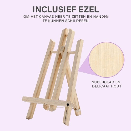 Rubye Malen nach Zahlen für Erwachsene Blumen in der Vase Mit Rahmen, Staffelei und Pinseln Leinwand - 40x50cm