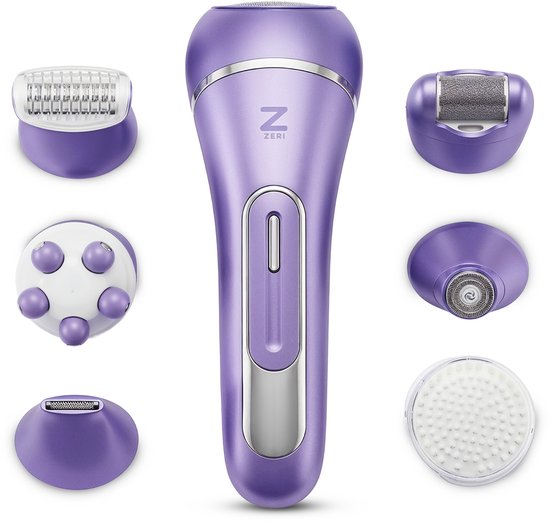 Ladyshave für Frauen - 7 in 1 Rasierer - Epilierer - Gesichtsmassagegerät - Hornhautentferner - Wasserdicht - Bikinizone - Zeri