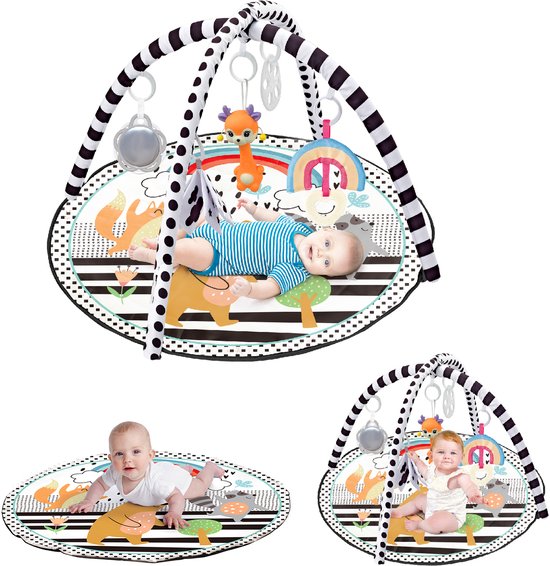 FUEGOBIRD – Spielmatte für Babys – Niedliche Tierchen – Deluxe-Spielset – Buntes, interaktives Greifspielzeug – Tolle Geräusche – Förderendes Spielzeug für Babys ab 2 Monaten