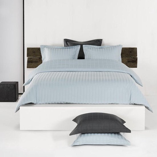 De Witte Lietaer Bettbezug aus Baumwollsatin Zygo – Hotelgröße – 260 x 240 cm – Blau