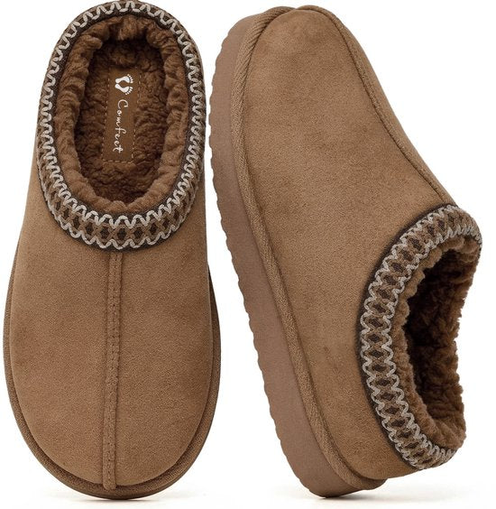 Hausschuhe für Damen – Pantoffeln – Größe 42/43 – Chestnut – Rutschfest – Comfeet