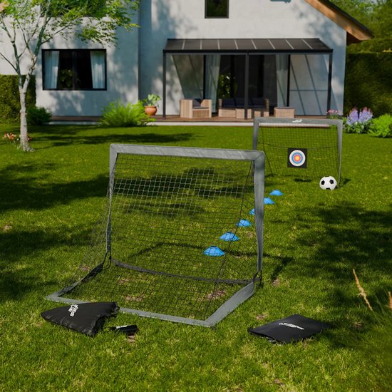Pop-up Goal Master Fußballtor - 2er-Set - Grau
