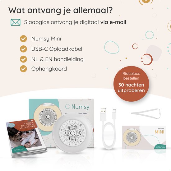 Numsy - Mini White Noise Machine Baby - Weiß