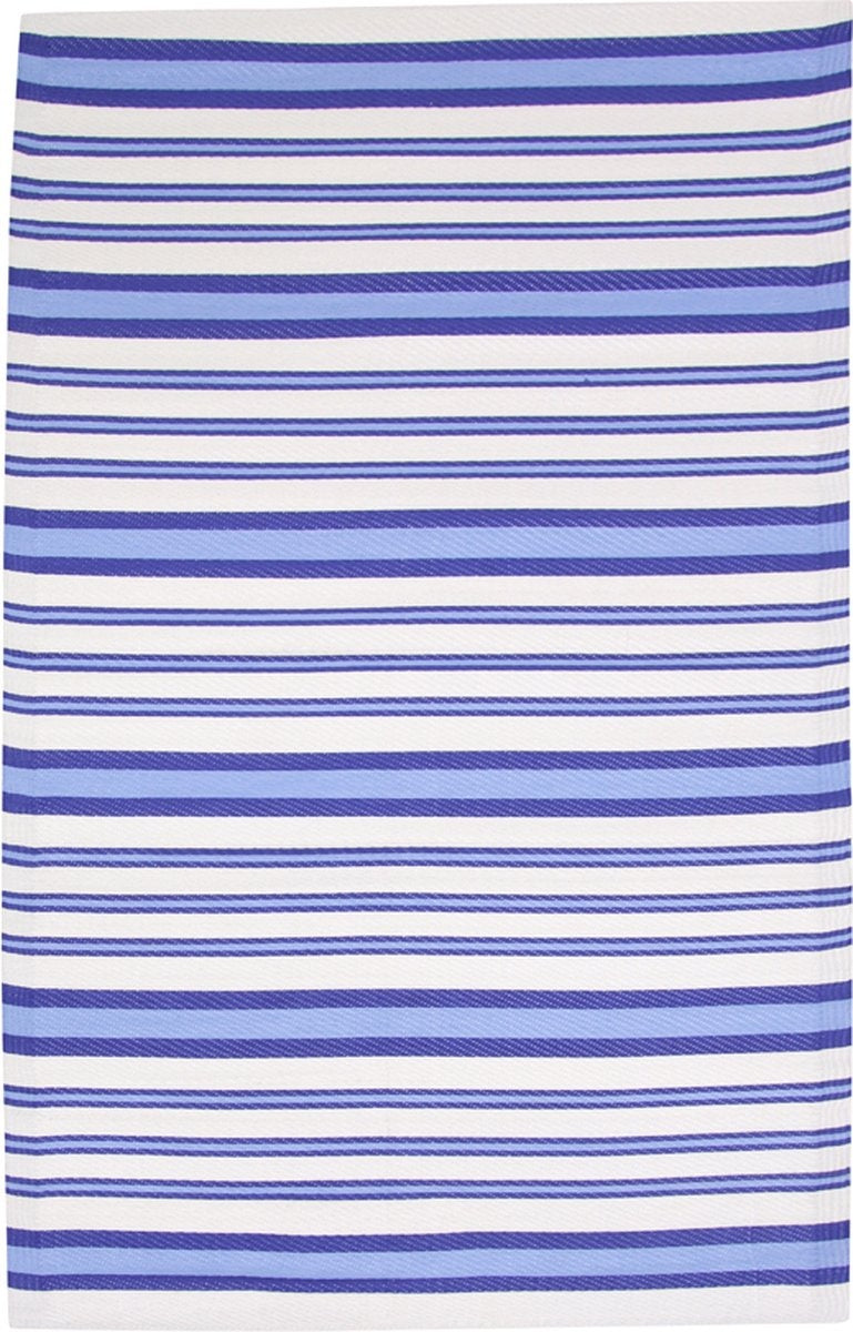 Niceey Outdoor Teppich - Gartenteppich - 120x180cm - Blau/Weiß