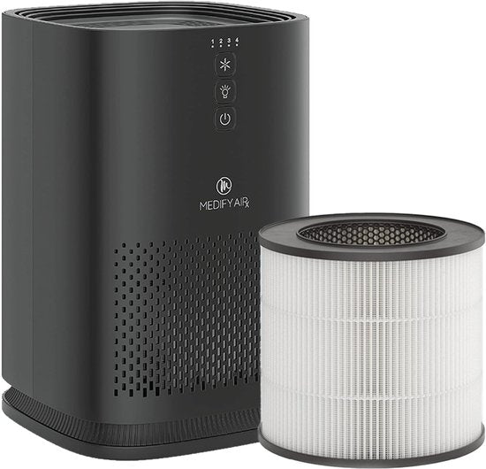 Medify Air MA-14 Luftreiniger – 70 m³/h – HEPA-H13-Filter – 3 Stufen + Schlafmodus – Bis zu 28 m² pro Stunde – Gegen Heuschnupfen, Hausstaubmilben und Allergien – Weiß