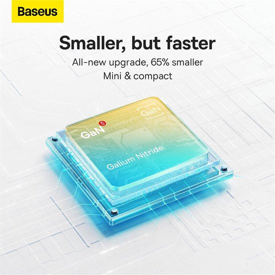 Baseus GaN5 30 W Kompaktes Schnellladegerät USB-C PD Schwarz