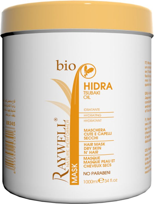 Raywell Hidra - Haarmaske - Haarmaske für geschädigtes Haar - Haarmaske für trockenes Haar - ohne Parabene - für trockenes Haar und Kopfhaut - 1000 ml