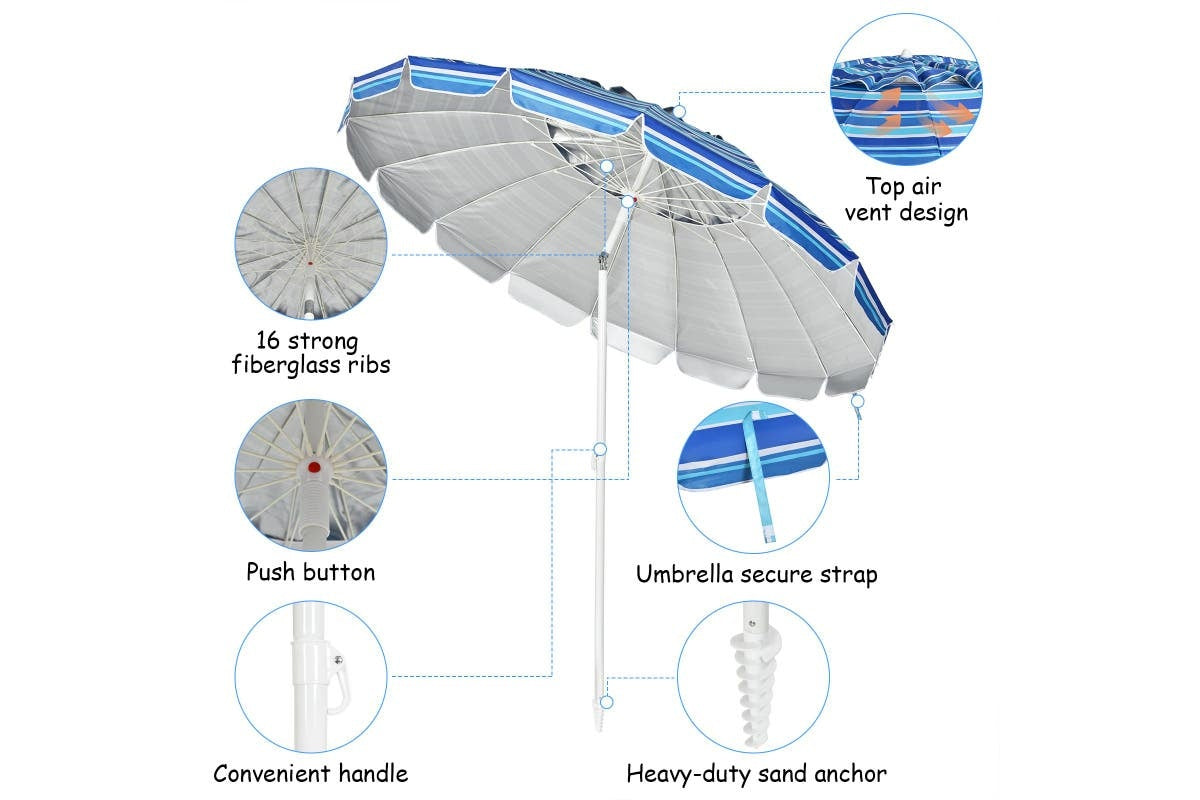 Coast Sonnenschirm - 245cm - Blau