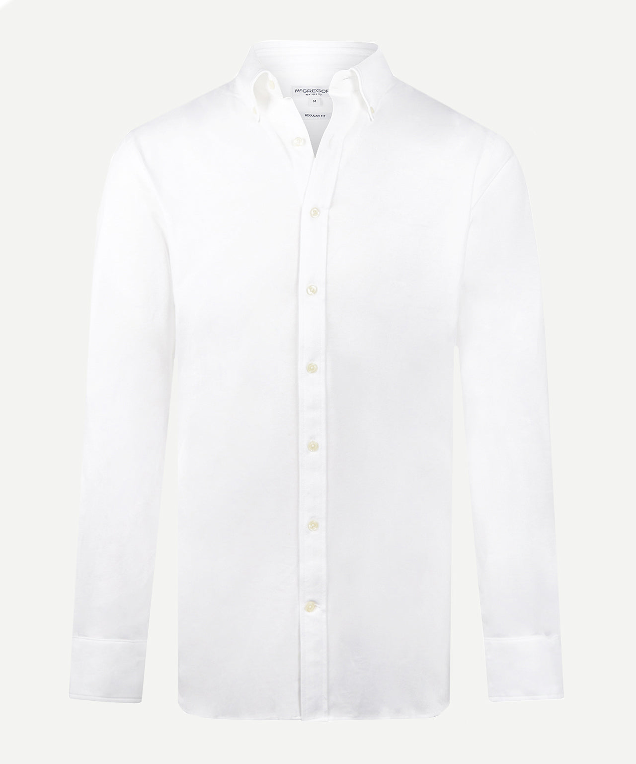 McGregor - Stretch Piqué Hemd - Regular Fit & Bequem - Weiß - Größe S