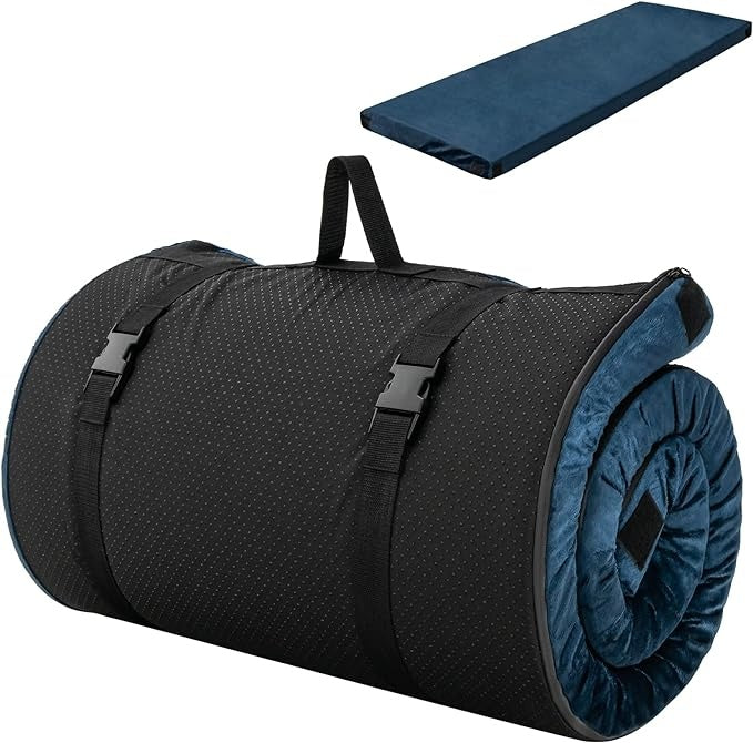 Coast Campingmatratze - faltbar - Schlafmatte - wasserdicht - Reisetasche - 183 x 62,5 x 6,5 cm - blau