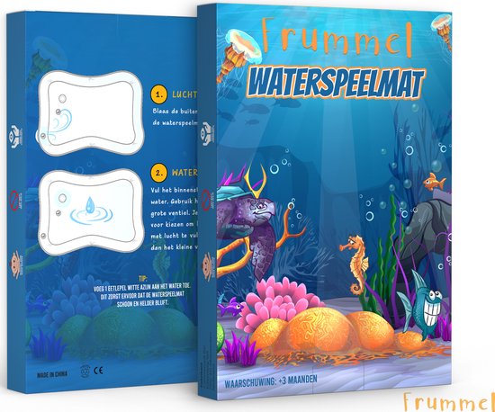 Frummel Wasser Spielmatte Baby - Wasser Matte - Spielmatte - aufblasbar - Wasserspielzeug Baby - Mutterschaft Geschenk - Rosa Krabbe