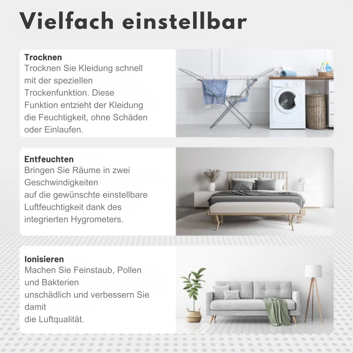 Auronic Luftentfeuchter und Reiniger - 25L pro Tag - Wasch-/Trockenfunktion - weiß