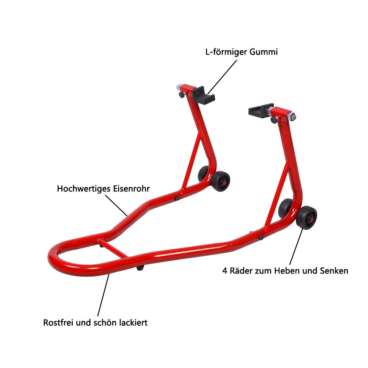 Coast Motorrad-Reparaturständer - Hinterrad - Rot