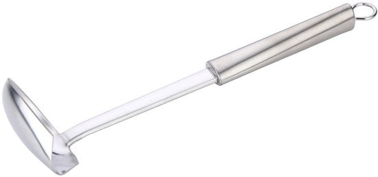 Alpina Küchenutensilien: Soßenlöffel – Silber – Edelstahl – 28 x 7 cm