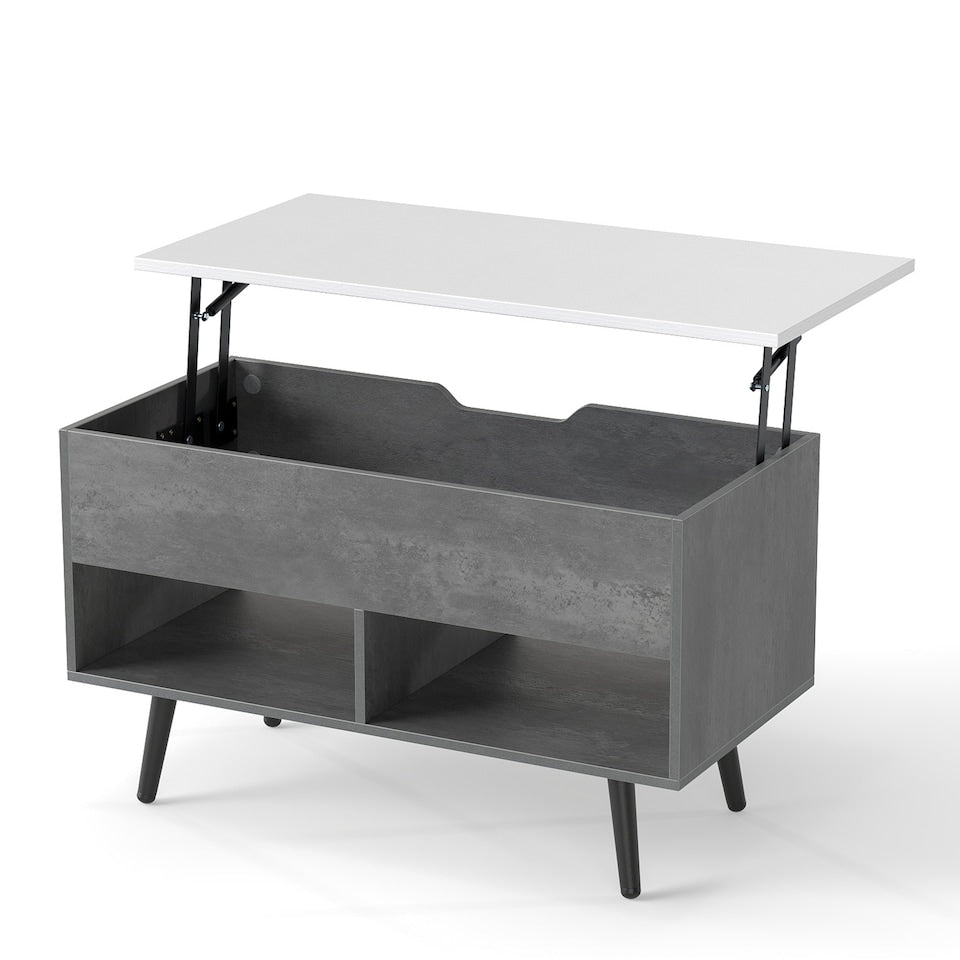 Coast Lift Top Couchtisch Grau 80x40x46 cm - Mid Century Modern mit Lagerung