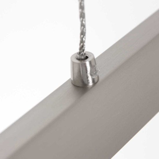 Hängeleuchte Profilo 3318ST von Steinhauer aus Stahl, 150 cm breit, höhenverstellbar von 110 bis 170 cm, 2100 Lumen, modernes Design für den Innenbereich