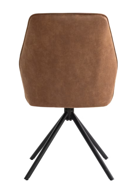 Criks Design Nova Esstisch-Drehstuhl - 2er-Set - Cognac - 54 x 64 x 87 cm