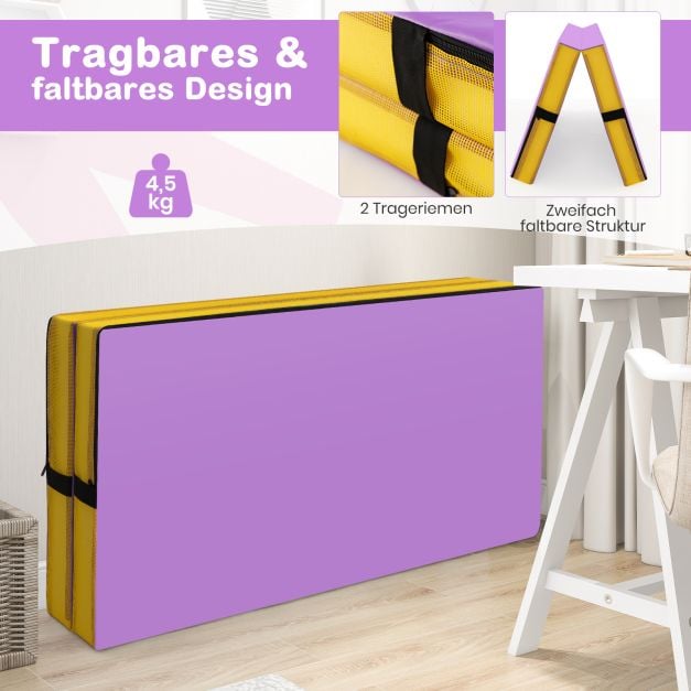 Coast Faltbare Turnmatte – 122 x 122 x 10 cm – EPE-Schaumstoff – Lila