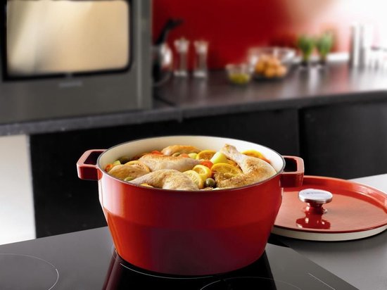 Pyrex Slowcook Gusseisentopf - Ø 24 cm - 3,6 l - Kirschrot