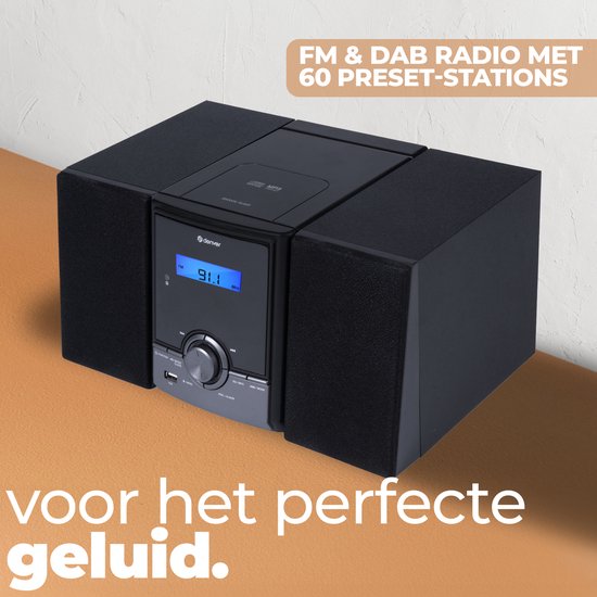 Denver - MDA285 - DAB-Radio - CD-Spieler - Bluetooth - 60 Voreinstellungen - DAB /FM / AUX - Schwarz