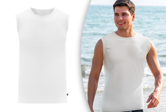 Milanoro - M - Ärmelloses T-Shirt - Hellgrau