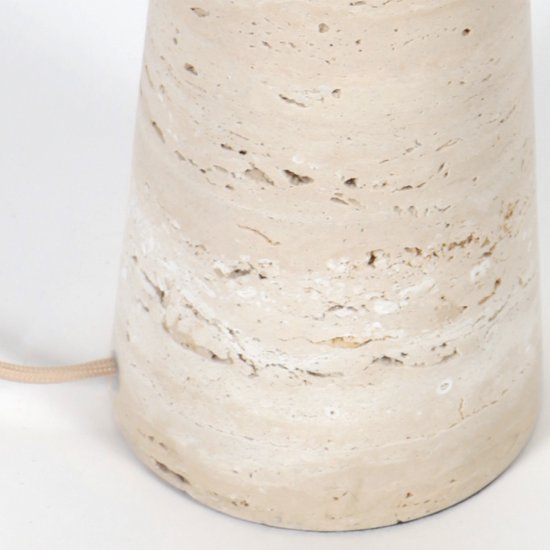Anne Lighting - Tischleuchte - Travino - Creme - Stein - Ø 10cm - E27 - 4401CR