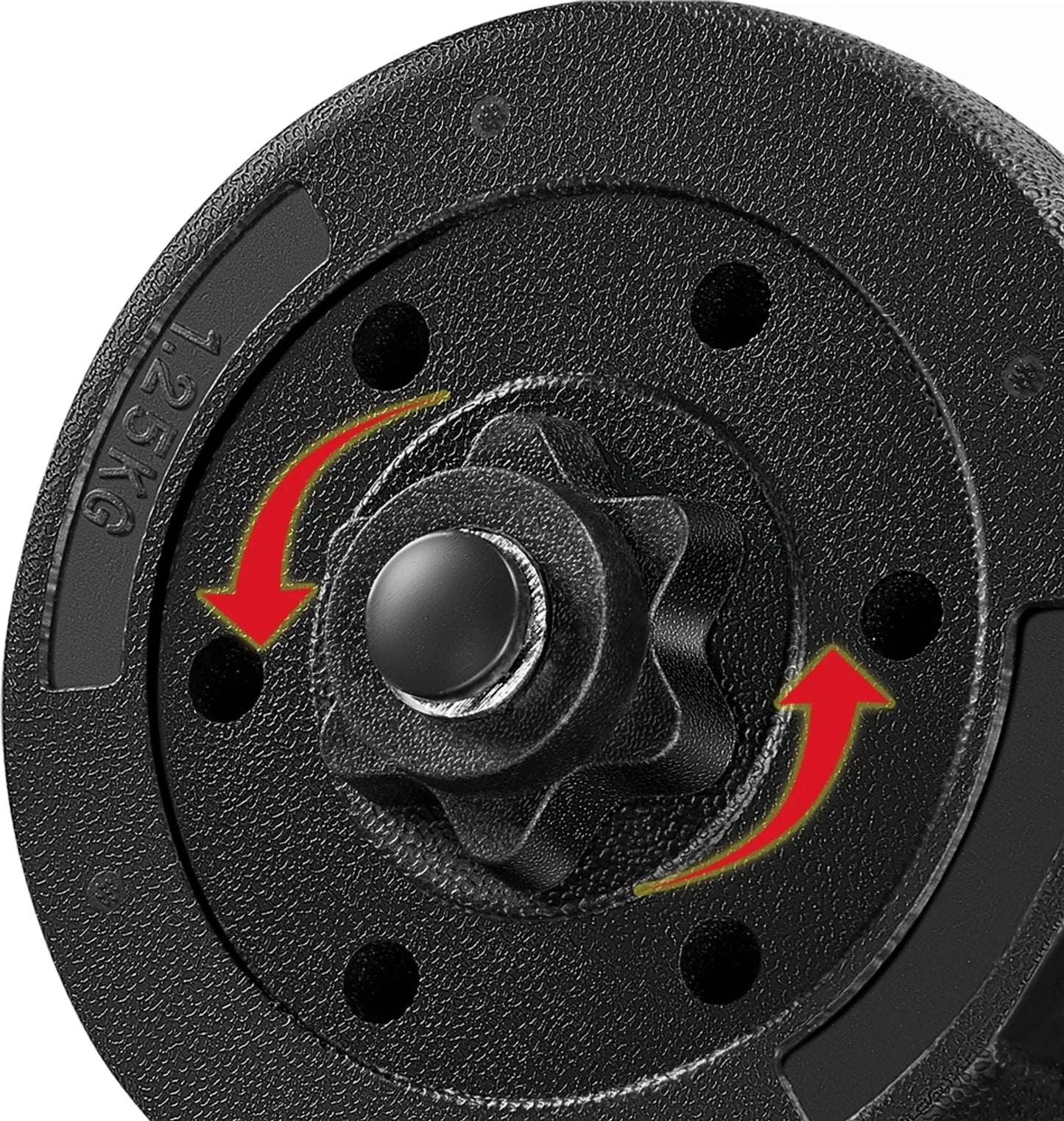 Yaheetech Hantelset 25 kg - mit 12 verstellbaren Gewichtsscheiben und rutschfesten Griffen und Sternverschlüssen - für Krafttraining und Muskelaufbau - schwarzer Kunststoffzement und Metall - 43 x 21 x 21 cm