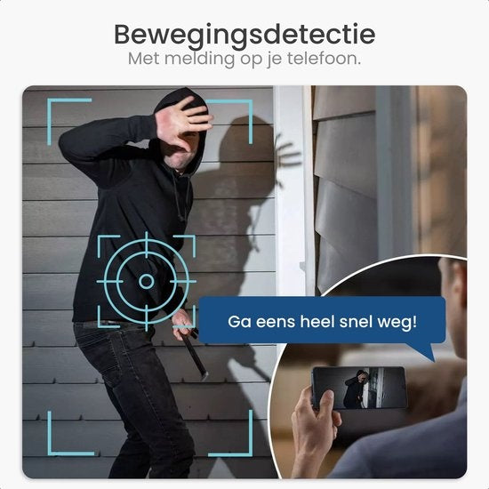 Gologi Superior Außenkamera - Mit Nachtsicht - Sicherheitskamera - 3MP - Mit Wifi und App - Schwarz