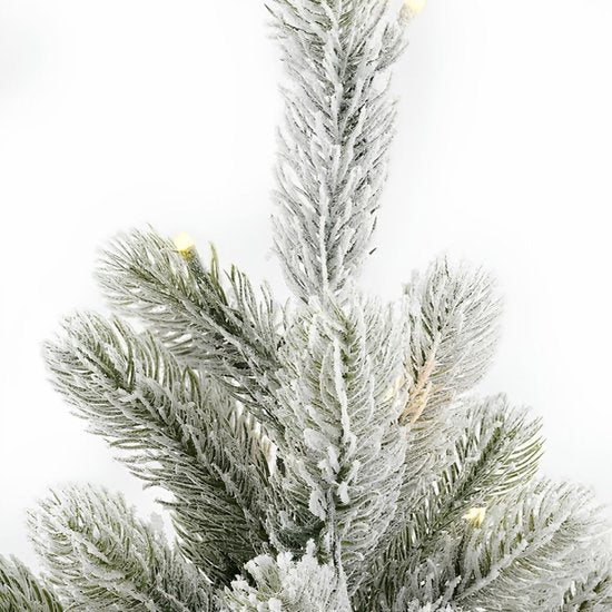 Black Box Trees Nagoya Kunstweihnachtsbaum mit Beleuchtung – Kunstbaum H 90 x T 42 cm – Kunstweihnachtsbaum mit verschneiten Zweigen – im Kunststofftopf – Weihnachtsdekoration für den Innenbereich – mit Batterie und Zeitschaltuhr – 175 Zweige