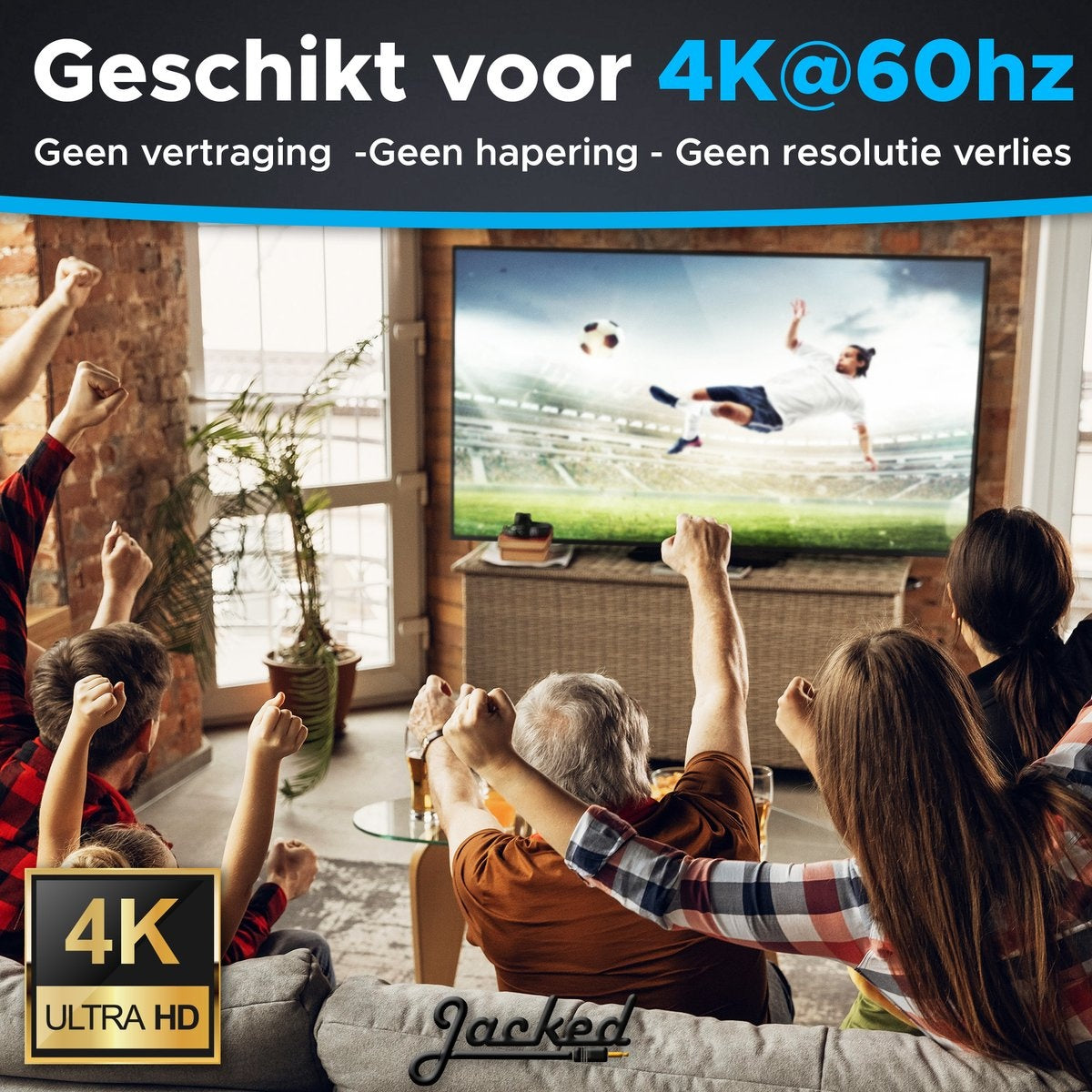 Jacked 2-Wege-HDMI-Splitter - Mit Buchse - HDMI-Umschalter 4K - Schwarz