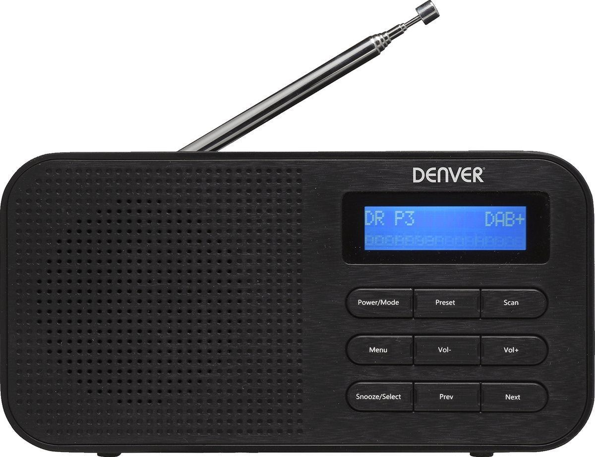 Denver DAB Radio - Küchenradio - Tragbares Radio - Batterien & Netz - DAB42 - Schwarz
