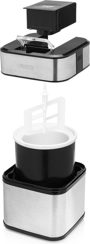Princess 282605 – Eismaschine – 1,5 Liter – Speiseeis – Joghurt-Eis – Frozen Yoghurt – Sorbet – Eismaschine – Kompakt
