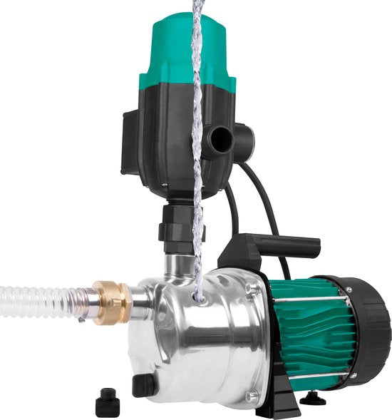 VONROC Hydrophor-Pumpe / Automatische Pumpe - 1000W - 3500l/h - Mit Druckschalter - Trockenlaufschutz - Für Bewässerung und Hausbewässerung