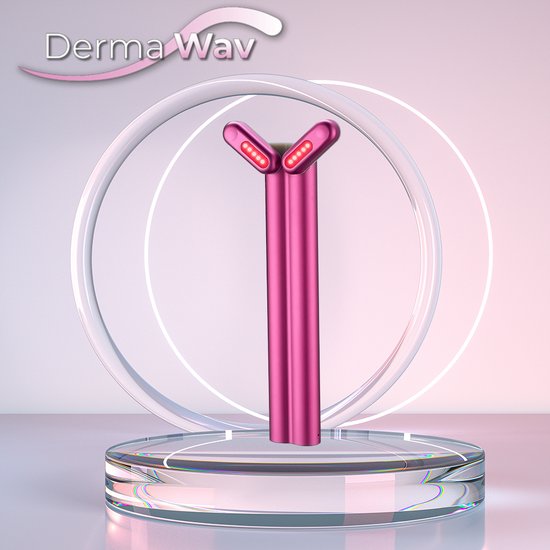 DermaWav 4-in-1-Beauty-Gerät – professionelle Schönheitsbehandlung – therapeutische Wärme, rote LED-Therapie, Mikrostrom und Schallschwingungen – ein erfrischender Kick für Ihre Haut
