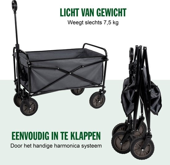 Camp Active - Wagon faltbar - leicht faltbar - kompakte Lagerung - Schwarz