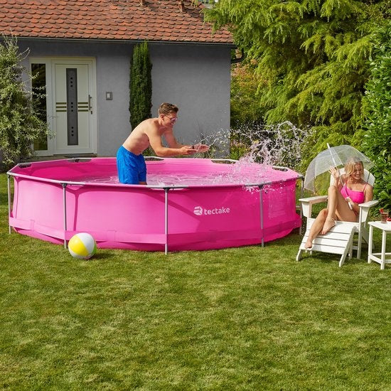 tectake - Schwimmbad - Schwimmbad rund mit Filterpumpe Ã˜ 360 x 76 cm - 403824