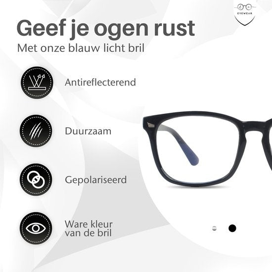 LC Eyewear Computerbrille - Blaulichtbrille - Displaybrille - Design - Unisex - Schwarz